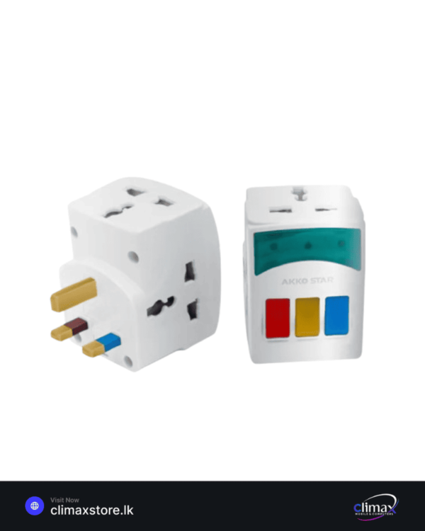 13A Multi Socket Akko Star with 3 Way Switch